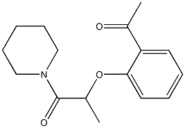 2-(2-acetylphenoxy)-1-(piperidin-1-yl)propan-1-one Structure