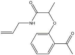 2-(2-acetylphenoxy)-N-(prop-2-en-1-yl)propanamide 구조식 이미지