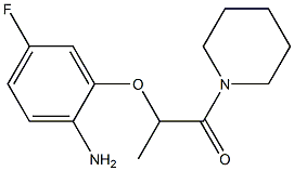 2-(2-amino-5-fluorophenoxy)-1-(piperidin-1-yl)propan-1-one 구조식 이미지