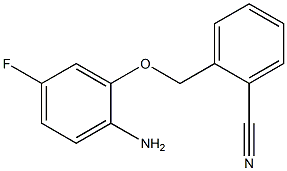 2-(2-amino-5-fluorophenoxymethyl)benzonitrile Structure