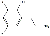 2-(2-aminoethyl)-4,6-dichlorophenol Structure