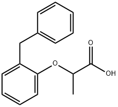 2-(2-benzylphenoxy)propanoic acid 구조식 이미지