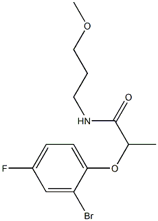 2-(2-bromo-4-fluorophenoxy)-N-(3-methoxypropyl)propanamide 구조식 이미지