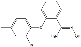 2-(2-bromo-4-methylphenoxy)-N'-hydroxybenzene-1-carboximidamide Structure