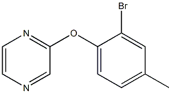 2-(2-bromo-4-methylphenoxy)pyrazine Structure