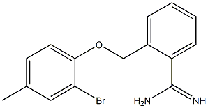 2-(2-bromo-4-methylphenoxymethyl)benzene-1-carboximidamide Structure