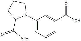 2-(2-carbamoylpyrrolidin-1-yl)pyridine-4-carboxylic acid Structure