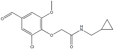 2-(2-chloro-4-formyl-6-methoxyphenoxy)-N-(cyclopropylmethyl)acetamide Structure