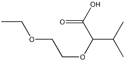 2-(2-ethoxyethoxy)-3-methylbutanoic acid 구조식 이미지