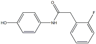 2-(2-fluorophenyl)-N-(4-hydroxyphenyl)acetamide 구조식 이미지