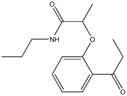 2-(2-propanoylphenoxy)-N-propylpropanamide Structure