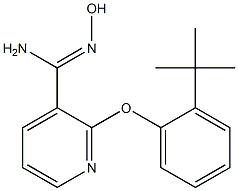 2-(2-tert-butylphenoxy)-N'-hydroxypyridine-3-carboximidamide Structure