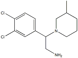 2-(3,4-dichlorophenyl)-2-(3-methylpiperidin-1-yl)ethan-1-amine 구조식 이미지