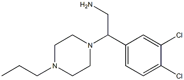 2-(3,4-dichlorophenyl)-2-(4-propylpiperazin-1-yl)ethan-1-amine 구조식 이미지