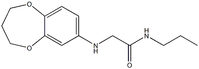 2-(3,4-dihydro-2H-1,5-benzodioxepin-7-ylamino)-N-propylacetamide Structure