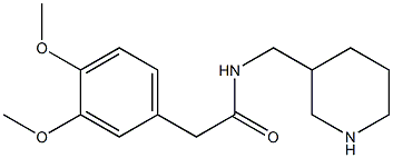 2-(3,4-dimethoxyphenyl)-N-(piperidin-3-ylmethyl)acetamide 구조식 이미지