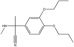 2-(3,4-dipropoxyphenyl)-2-(methylamino)propanenitrile Structure