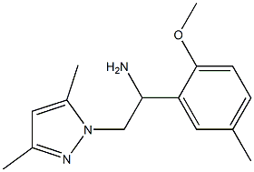 2-(3,5-dimethyl-1H-pyrazol-1-yl)-1-(2-methoxy-5-methylphenyl)ethanamine Structure