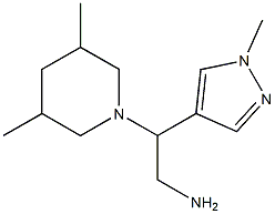 2-(3,5-dimethylpiperidin-1-yl)-2-(1-methyl-1H-pyrazol-4-yl)ethan-1-amine Structure