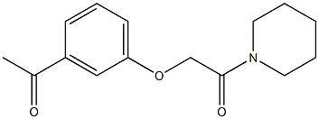 2-(3-acetylphenoxy)-1-(piperidin-1-yl)ethan-1-one 구조식 이미지