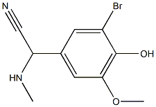 2-(3-bromo-4-hydroxy-5-methoxyphenyl)-2-(methylamino)acetonitrile Structure