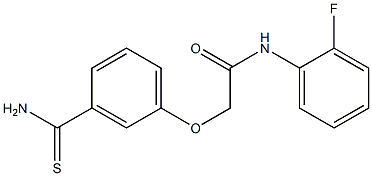 2-(3-carbamothioylphenoxy)-N-(2-fluorophenyl)acetamide 구조식 이미지