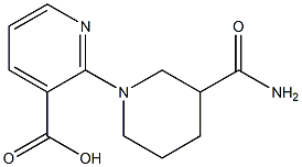 2-(3-carbamoylpiperidin-1-yl)pyridine-3-carboxylic acid 구조식 이미지