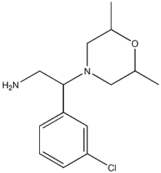 2-(3-chlorophenyl)-2-(2,6-dimethylmorpholin-4-yl)ethanamine 구조식 이미지