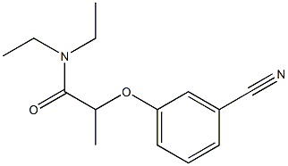 2-(3-cyanophenoxy)-N,N-diethylpropanamide 구조식 이미지