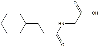 2-(3-cyclohexylpropanamido)acetic acid 구조식 이미지