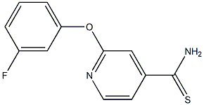 2-(3-fluorophenoxy)pyridine-4-carbothioamide 구조식 이미지