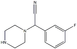 2-(3-fluorophenyl)-2-(piperazin-1-yl)acetonitrile 구조식 이미지