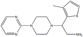 2-(3-methylthiophen-2-yl)-2-[4-(pyrimidin-2-yl)piperazin-1-yl]ethan-1-amine 구조식 이미지