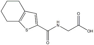 2-(4,5,6,7-tetrahydro-1-benzothiophen-2-ylformamido)acetic acid Structure