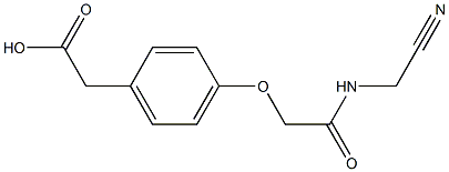 2-(4-{[(cyanomethyl)carbamoyl]methoxy}phenyl)acetic acid 구조식 이미지