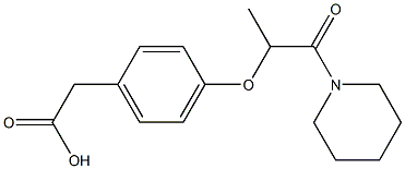 2-(4-{[1-oxo-1-(piperidin-1-yl)propan-2-yl]oxy}phenyl)acetic acid 구조식 이미지