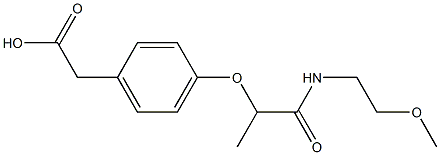 2-(4-{1-[(2-methoxyethyl)carbamoyl]ethoxy}phenyl)acetic acid Structure