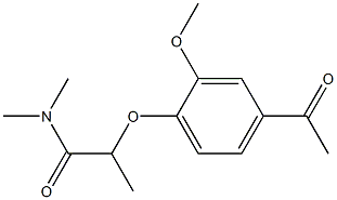 2-(4-acetyl-2-methoxyphenoxy)-N,N-dimethylpropanamide Structure
