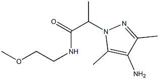 2-(4-amino-3,5-dimethyl-1H-pyrazol-1-yl)-N-(2-methoxyethyl)propanamide 구조식 이미지