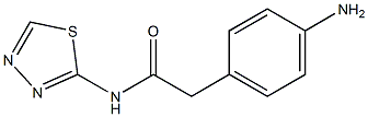 2-(4-aminophenyl)-N-(1,3,4-thiadiazol-2-yl)acetamide 구조식 이미지