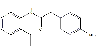 2-(4-aminophenyl)-N-(2-ethyl-6-methylphenyl)acetamide 구조식 이미지