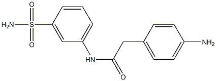 2-(4-aminophenyl)-N-(3-sulfamoylphenyl)acetamide 구조식 이미지