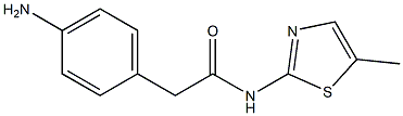 2-(4-aminophenyl)-N-(5-methyl-1,3-thiazol-2-yl)acetamide 구조식 이미지