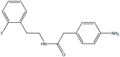 2-(4-aminophenyl)-N-[2-(2-fluorophenyl)ethyl]acetamide 구조식 이미지