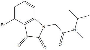 2-(4-bromo-2,3-dioxo-2,3-dihydro-1H-indol-1-yl)-N-methyl-N-(propan-2-yl)acetamide 구조식 이미지