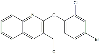 2-(4-bromo-2-chlorophenoxy)-3-(chloromethyl)quinoline 구조식 이미지