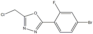 2-(4-bromo-2-fluorophenyl)-5-(chloromethyl)-1,3,4-oxadiazole 구조식 이미지
