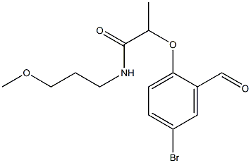 2-(4-bromo-2-formylphenoxy)-N-(3-methoxypropyl)propanamide Structure