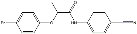 2-(4-bromophenoxy)-N-(4-cyanophenyl)propanamide 구조식 이미지