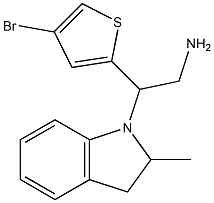 2-(4-bromothiophen-2-yl)-2-(2-methyl-2,3-dihydro-1H-indol-1-yl)ethan-1-amine Structure